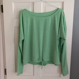 Green Cinch Bottom Tie Reebok Shirt